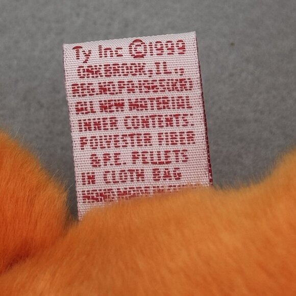 Vintage TY Beanie Buddies Digger Crab Orange 1999 Plush Stuffed Animal 11" - Picture 7 of 11